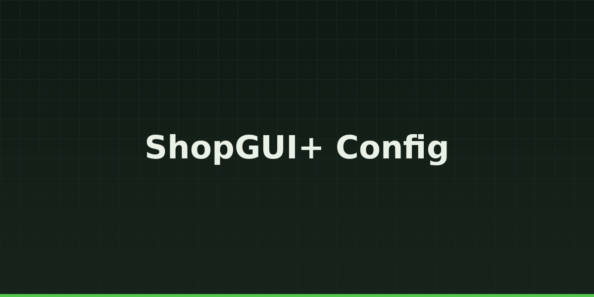 ShopGUI+ Config